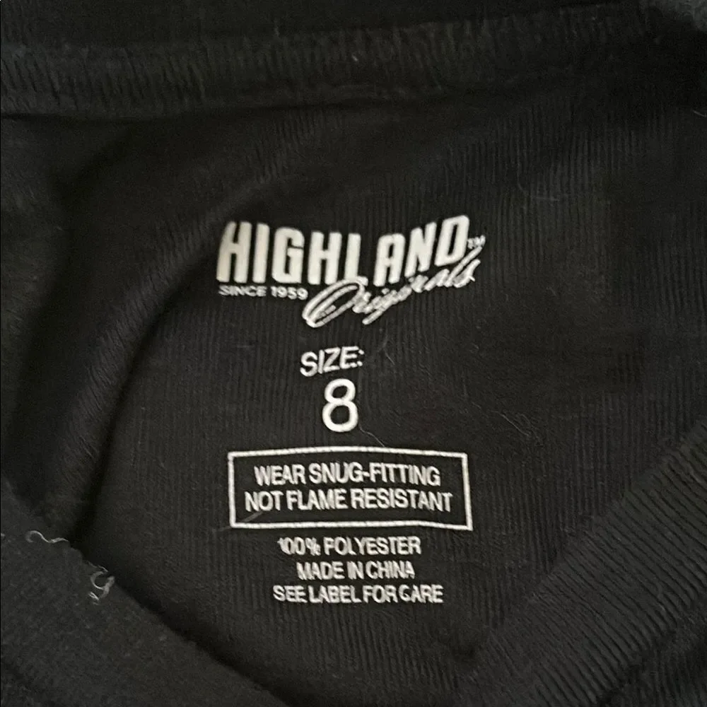 Highland Boy's Savage Dinosaur Kids Long Sleeve Shirt - Black and Green Size 8